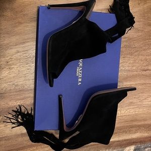 Aquazzura Firenze heels tie back suede heels